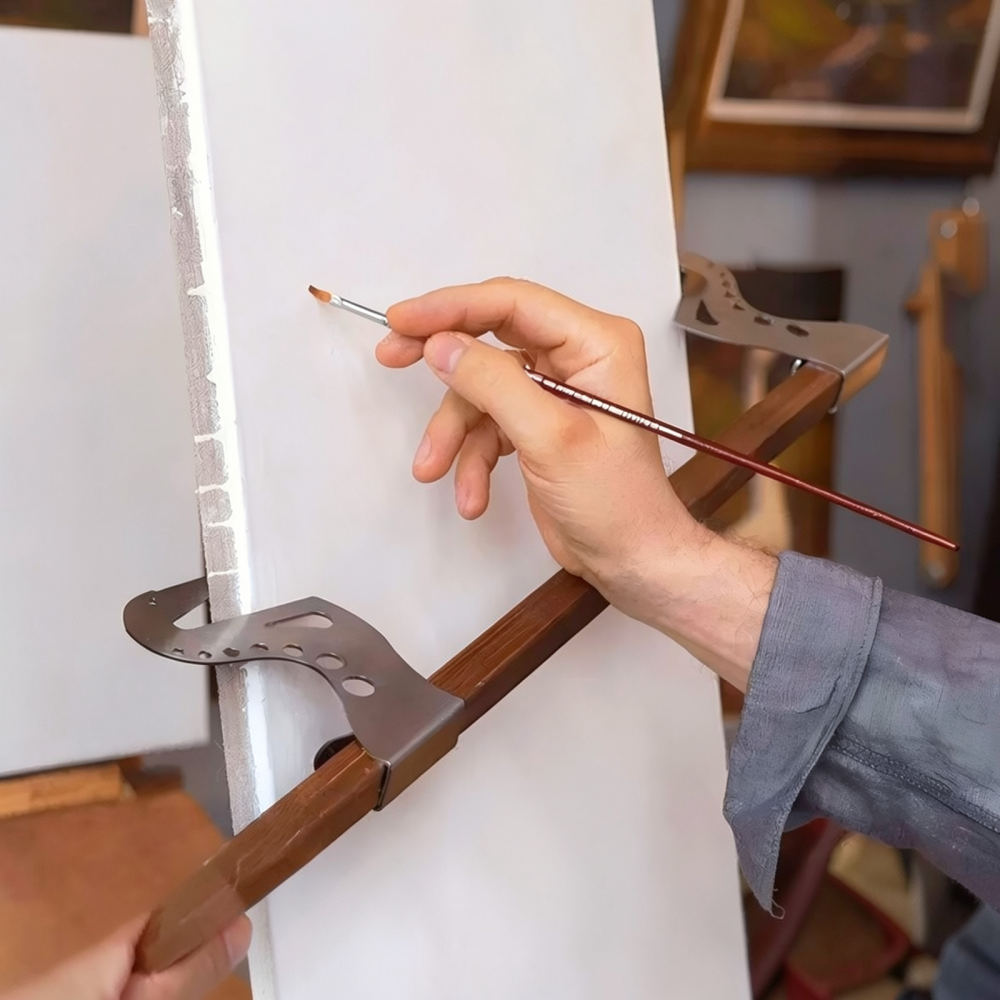 Hand Tools - 人間工学に基づいたアーティスト用ハンドサポートブリッジ。絵を描く際に手首を安定させ、描画ツールとして使用。濡れた表面での汚れを防ぎます。