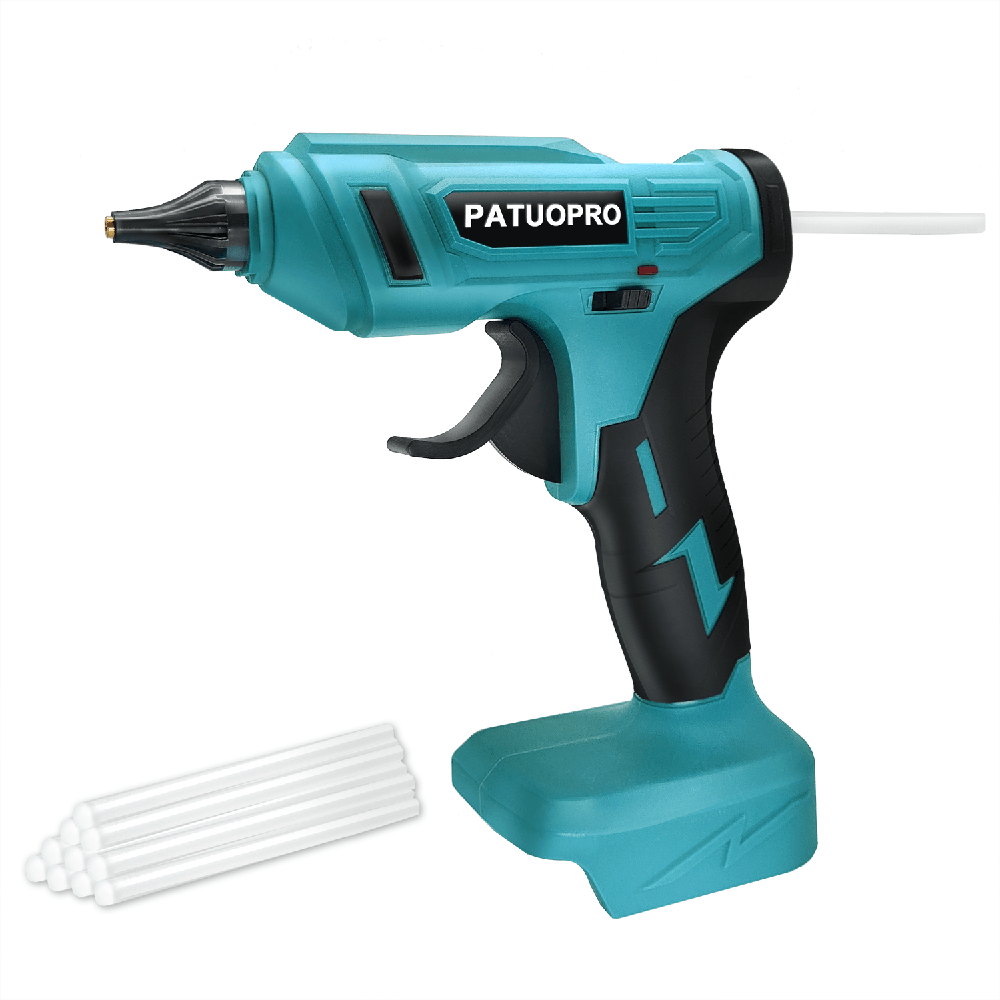 Hot Melt Glue Gun Cordless - PATUOPRO コードレス電動ホットメルトグルーガン 10 個のグルースティック付きポータブル DIY 修理電動工具マキタ