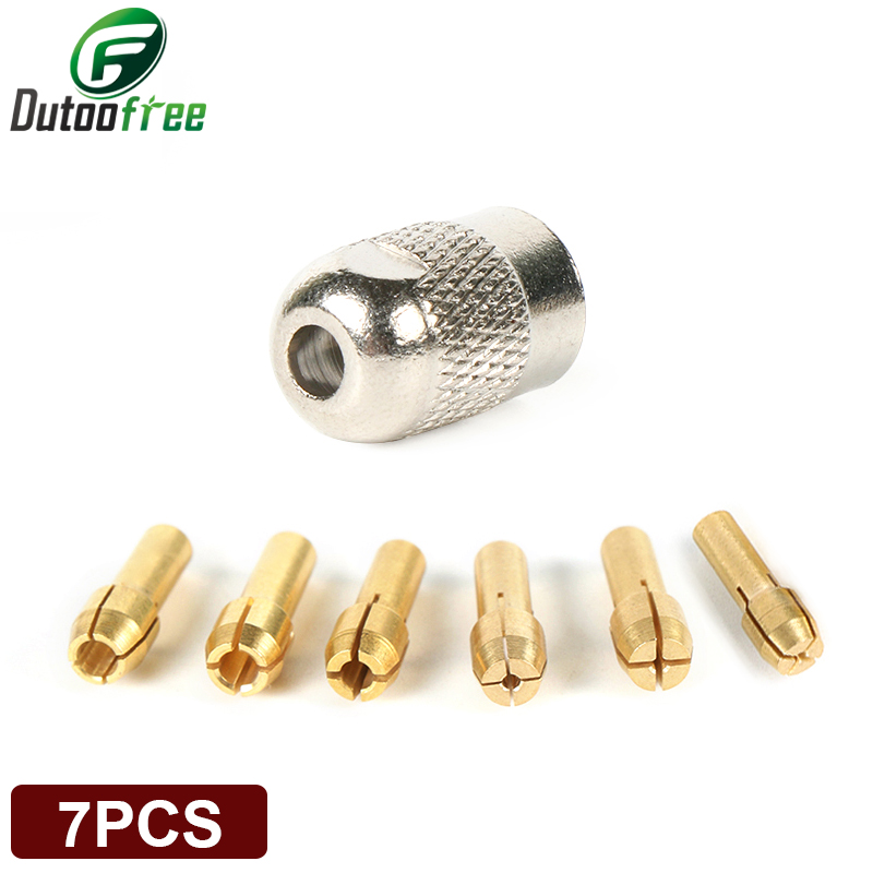 Cordless Rotary Tool Kit Accessories - 7 ピース/ロットドリルヘッドロックチャックキットミニドリル Dremel ロータリーツールアクセサリーセット Dremel Multipro