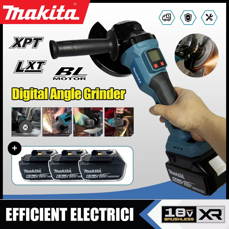 マキタブラシレスデジタルディスプレイインパクトアングルグライ - Brushless Angle Grinder Battery Powered のレビューと価格
