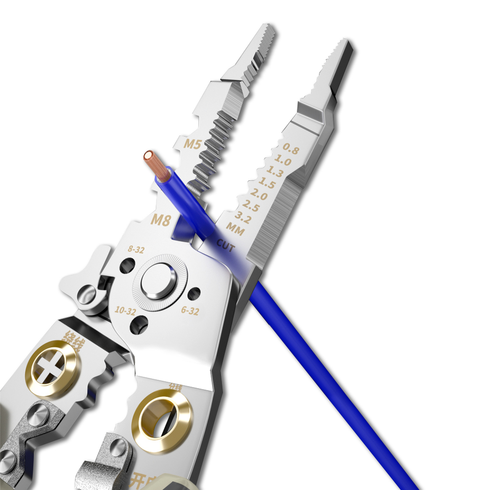 21種類の機能が備わったワイヤーストリッパー兼圧着工具、調整 - Electrical のレビューと価格