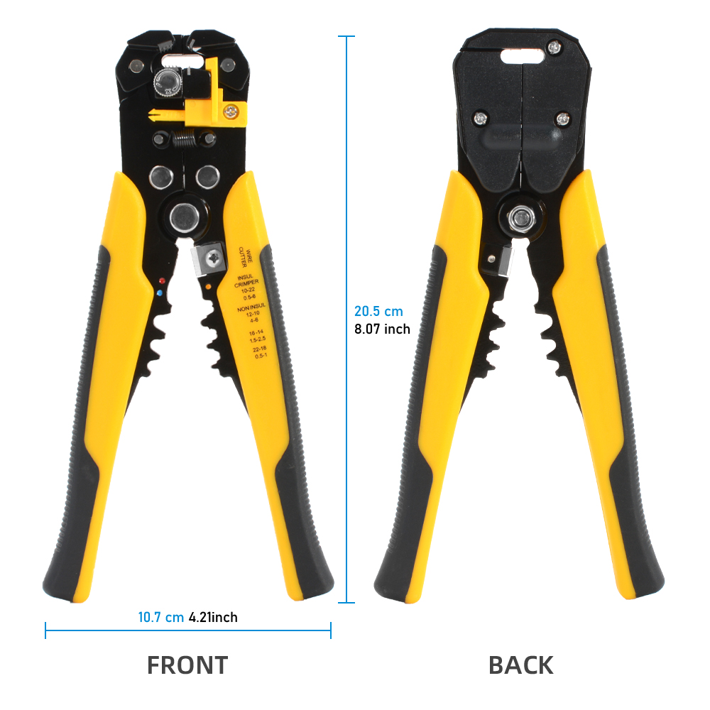 調整可能な自動ワイヤーストリッパー兼圧着プライヤー。多機能ケ - Automatic Wire Stripper Cutter のレビューと価格