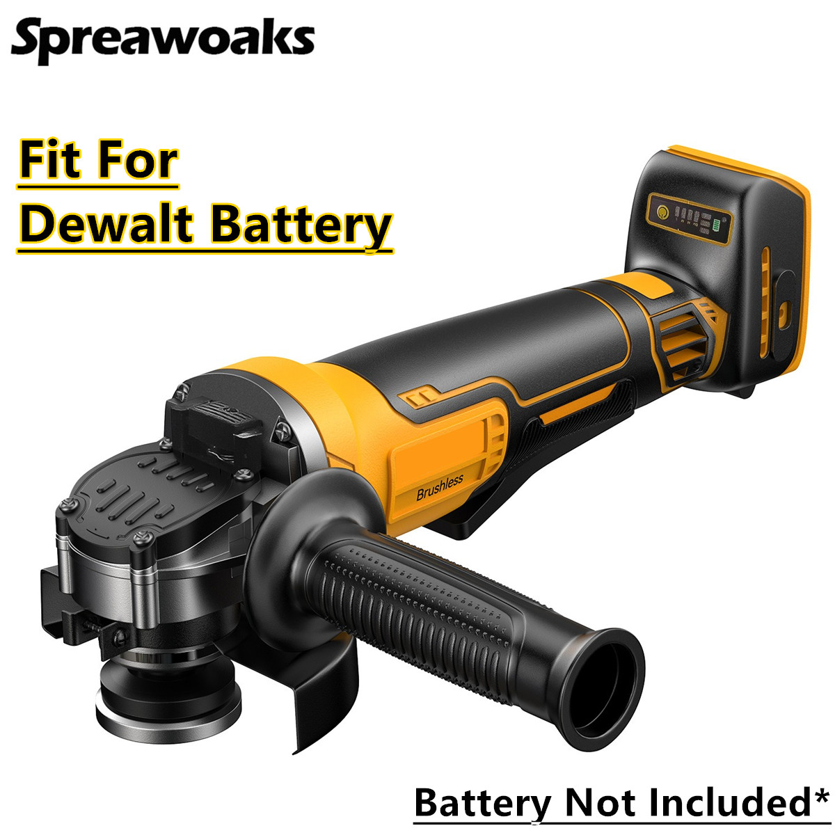 ブラシレスアングルグラインダー,4ギア,125mm,コードレ - Brushless Angle Grinder Battery Powered のレビューと価格