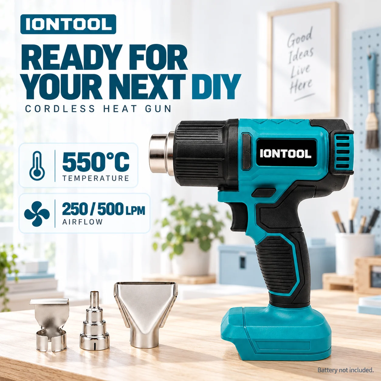 IONTOOL コードレスヒートガン 550C。家庭用で、熱 - Cordless Heat Gun For Shrink Tubing のレビューと価格