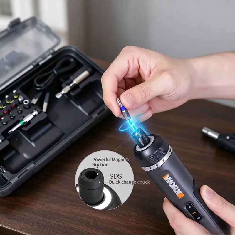 WORX WX242 電気ドライバーセット。スマートコードレ - Electric Screwdriver Rechargeable Usb のレビューと価格