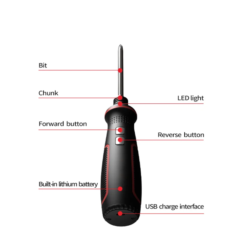 Maizhe USB充電式3.6V電動ドライバー。LEDライ - Electric Screwdriver Rechargeable Usb のレビューと価格