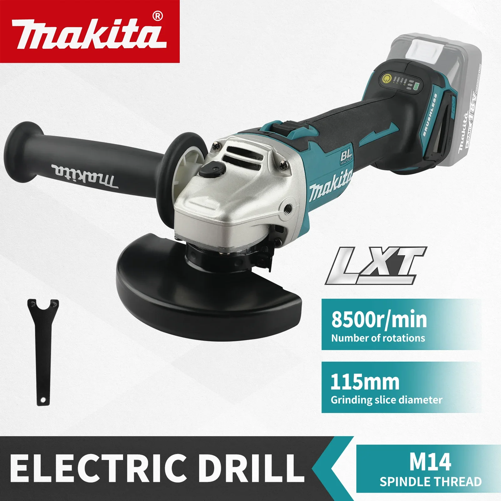 ブラシレスリチウムイオン式電動アングルグラインダー DGA4 - Brushless Angle Grinder Battery Powered のレビューと価格