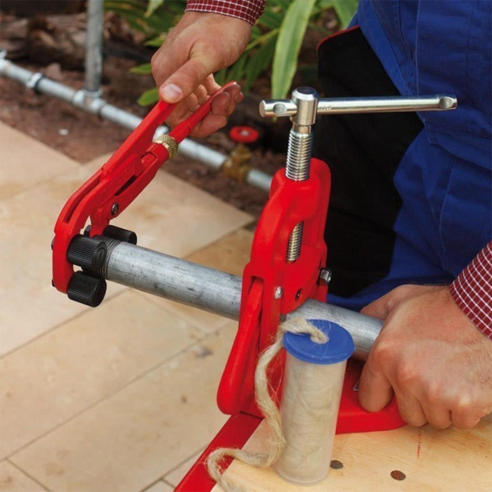 炭素鋼製のねじ込み式パイプ用トング。調整可能な三角ローラーを - Plumbing のレビューと価格
